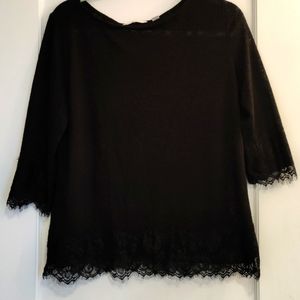 NY & Co lace trim sweater